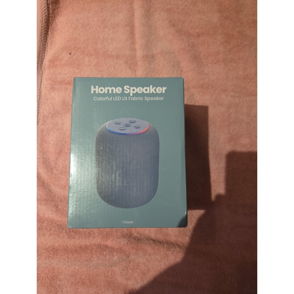 Gems Colorful LED Lit Fabric Home Speaker Wireless USB-C AUX 10W LED Mesh‎ Strap